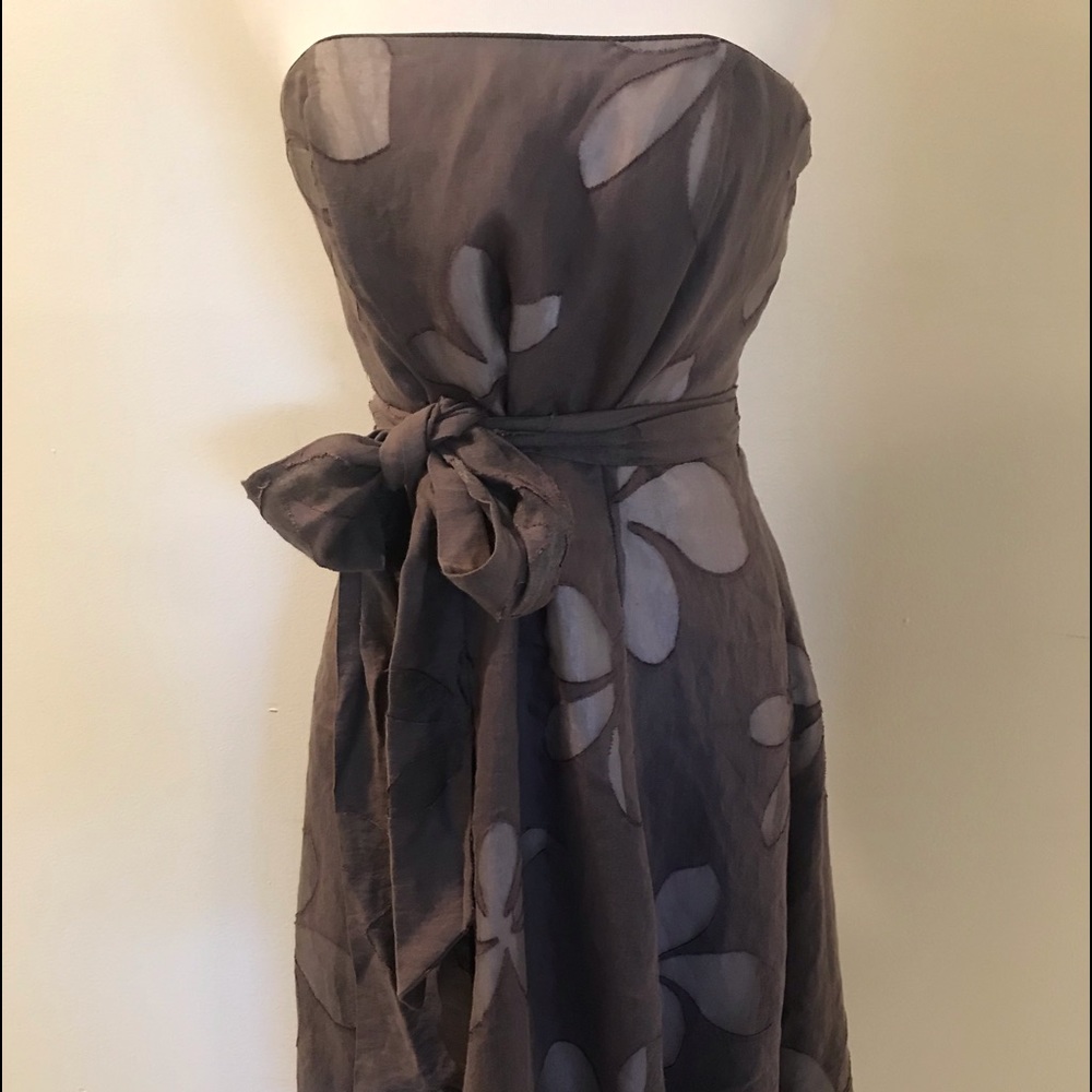Rocha John Rocha Strapless Taupe Dress size 12